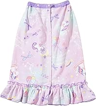 Arisana Wrap Towel, Kids, Girls, Wrap Towel, Seashell Pattern, Frill, One-Piece Style, Unicorn Lavender 27.6 inches (70 cm) Length, Unicorn Lavender