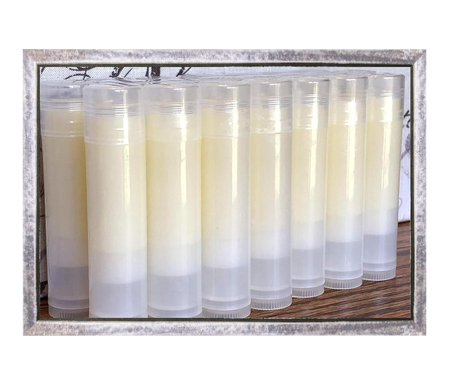 20 PEACH Flavored Lip Balms in Clear Tubes - Handmade - Wholesale Bulk Prefilled