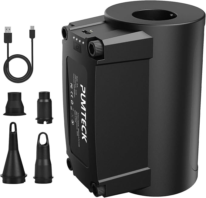 Pumteck Electric Air Pump for Inflatables, QuickFill Electric Wireless & Rechargeable Inflator
