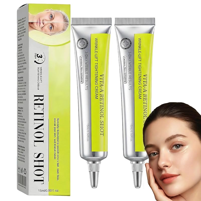 Creme facial com retinol Vita-A e retinal 0,1% Eqimznv, Pacote com 2