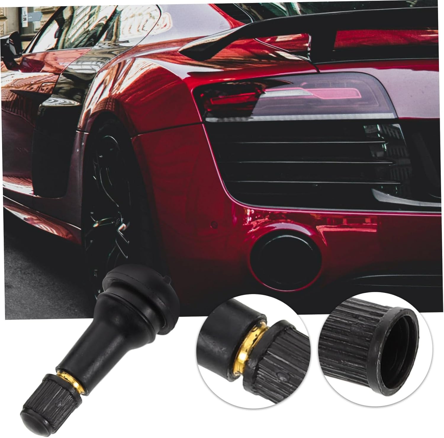 Hemobllo 100pcs Rubber Tire Valve Stems Snap Valves for Tubeless Tire Applications Easy Installation High-Pressure Performance for Cars Trucks Rvs and More