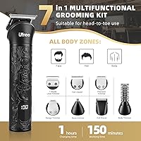 Vista 2 de Ufree Beard Trimmer for Men, Electric Razor Shavers, Cordless Hair Clippers, 7 in 1 Beard Grooming Kit for Mustache, Body, Nose and Facial, Gifts