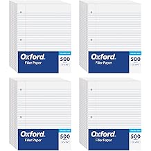 Oxford Loose Leaf Paper, 2000 Sheets, College Rule Filler Notebook Paper, 8-1/2" x 11", 3-Hole Punched Fits 3-Ring Binders, 4 packs of 500 (62331)