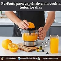 Vista 3 de Elite Gourmet ETS623 - Exprimidor eléctrico de cítricos de 40 W, sin BPA, compacto, gran volumen, control de pulpa, naranjas, limones, limas