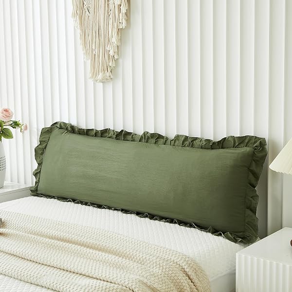 Olive Body Pillow, 20x54 decorative pillow