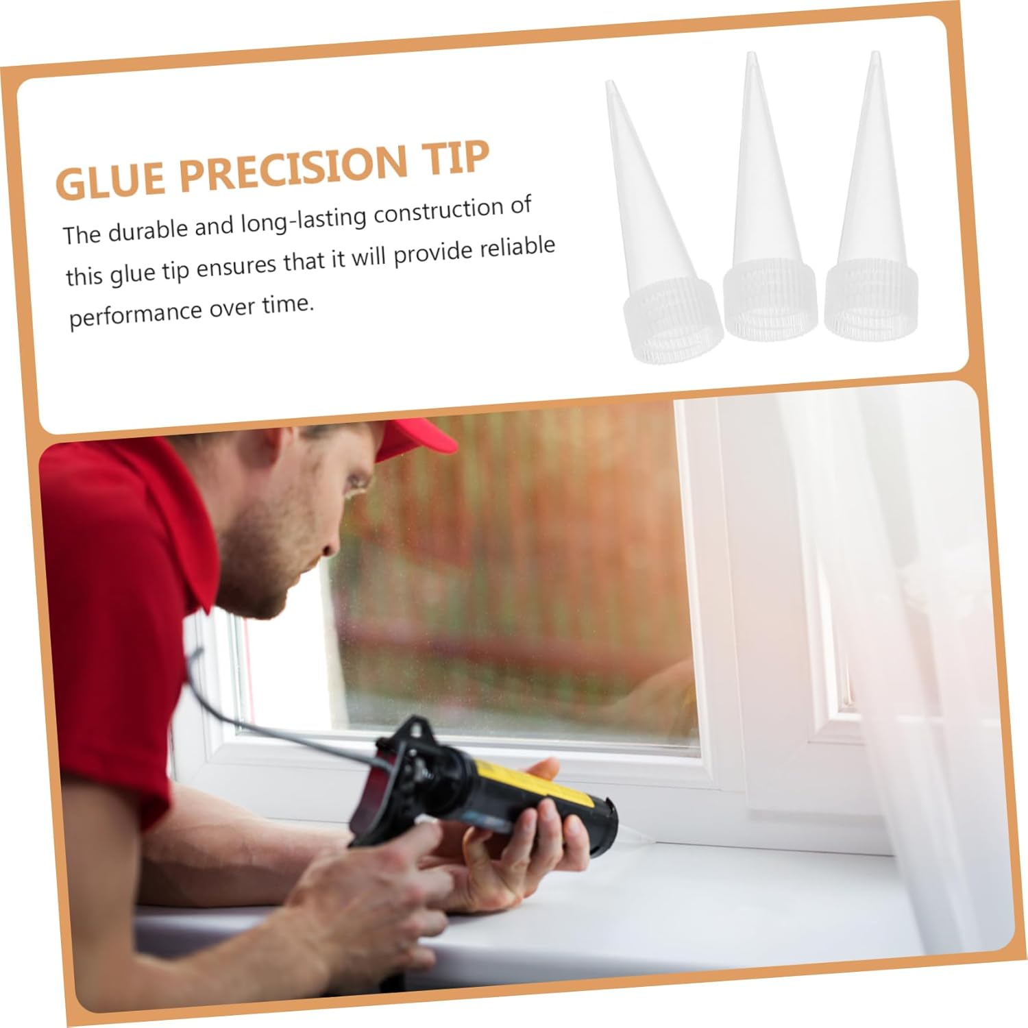 100pcs Caulking Nozzle Tips Precision Caulk Nozzles for DIY Projects Lightweight Sealant Tools for Easy Application Compatible with Various Glue Types for Crafting and Repairs