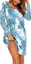 ENJOYNIGHT Womens Nightdresses Long Sleeve Nighties Cotton Nightshirt Soft Sleepwear Loungewear