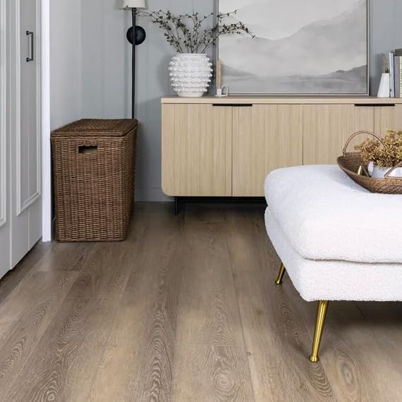Flooret 72 Full Plank Sample Luxury Vinyl Plank Flooring | DIY Click Installation, 40 Mil Wear Layer, Waterproof and Scratch Resistant LVP | Elmstead Signature