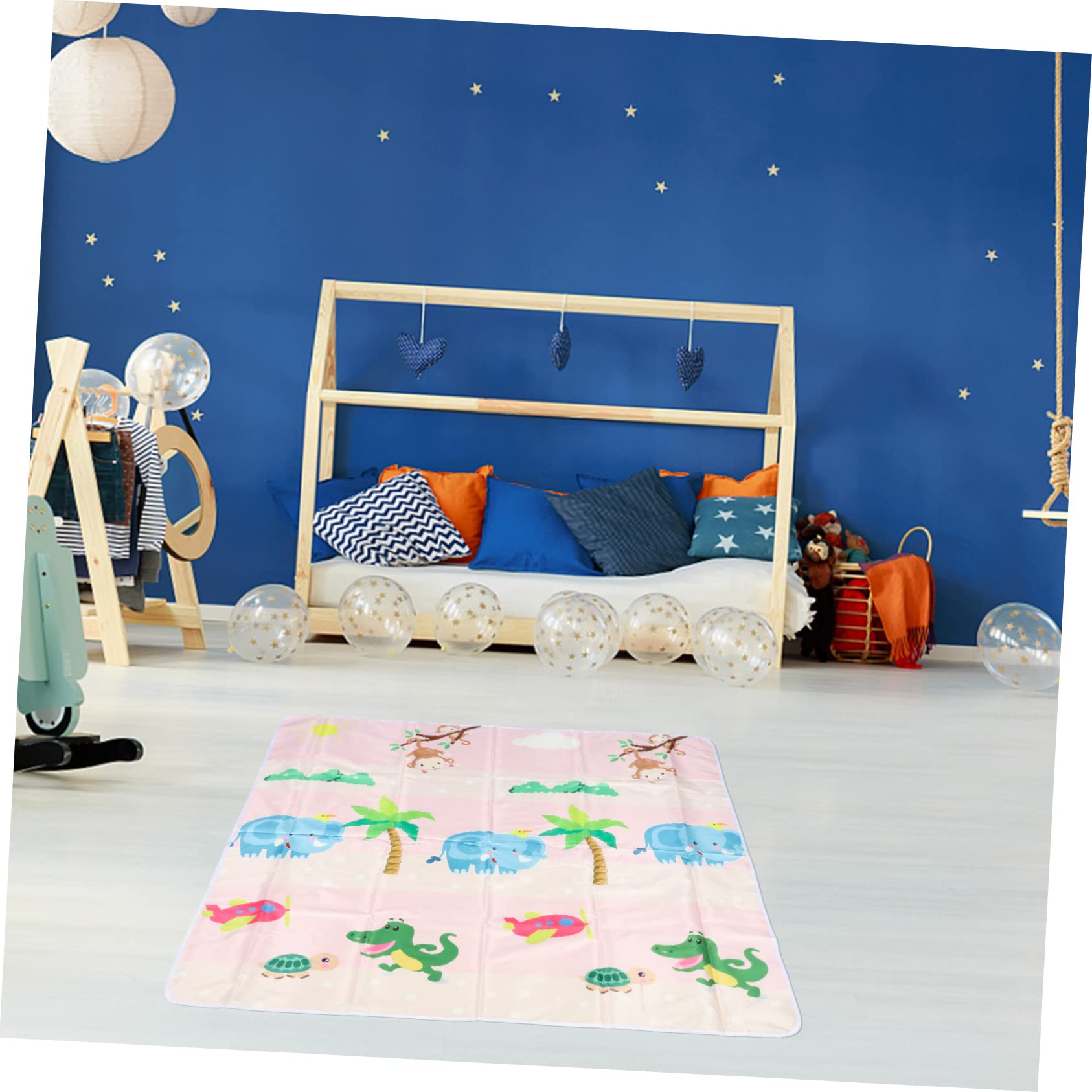 Toddmomy Tapis Anti-éclaboussures à Motifs Protection pour Sols sous Chaise Haute Imperméable Et Antidérapant