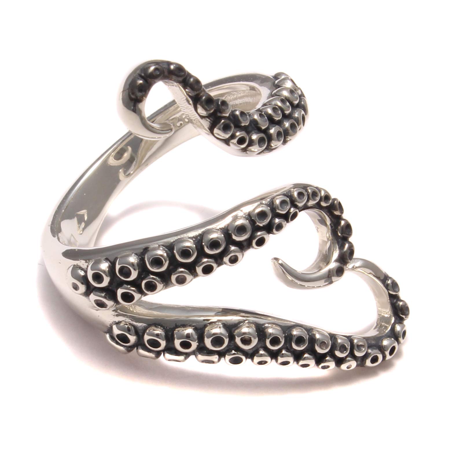 Kraken-Ring aus 925 Sterling Silber, Tentakel Ring