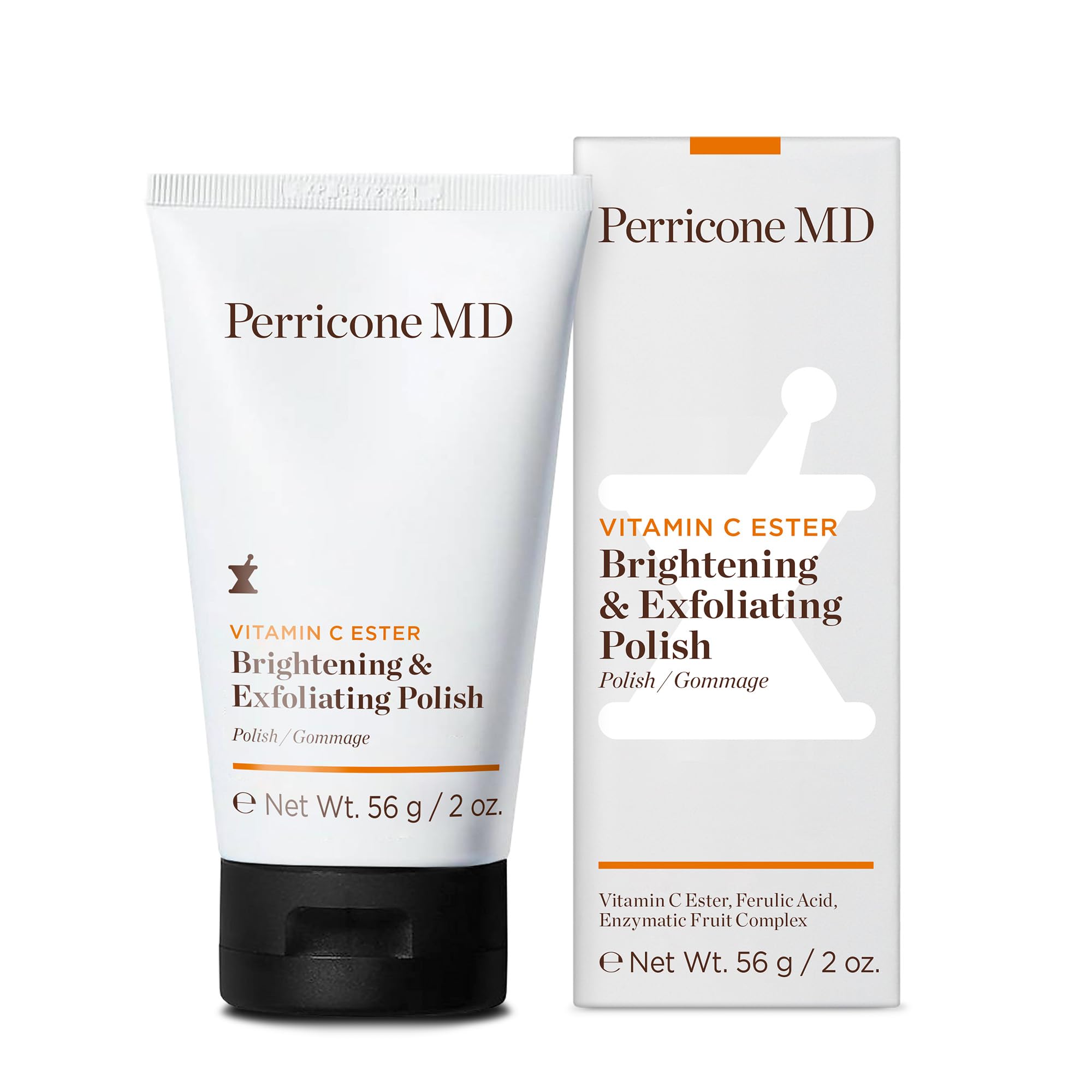 Perricone MD Vitamin C Ester Brightening & Exfoliating Polish 59ml- Weekly Exfoliating Polish with Ultra-Fine Silica & Papaya Mango Extracts – Removes Dead Skin, Unclogs Pores & Brightens Skin