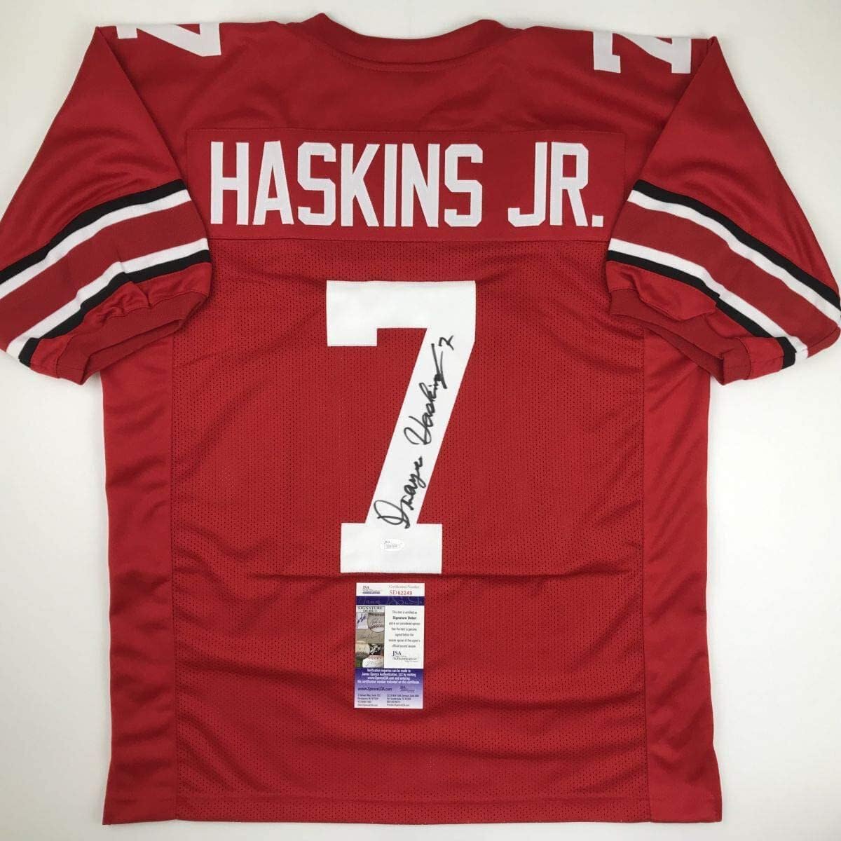 Autographed HOF Stadium Jersey - Dwayne Haskins Jr. Ohio State (JSA COA)