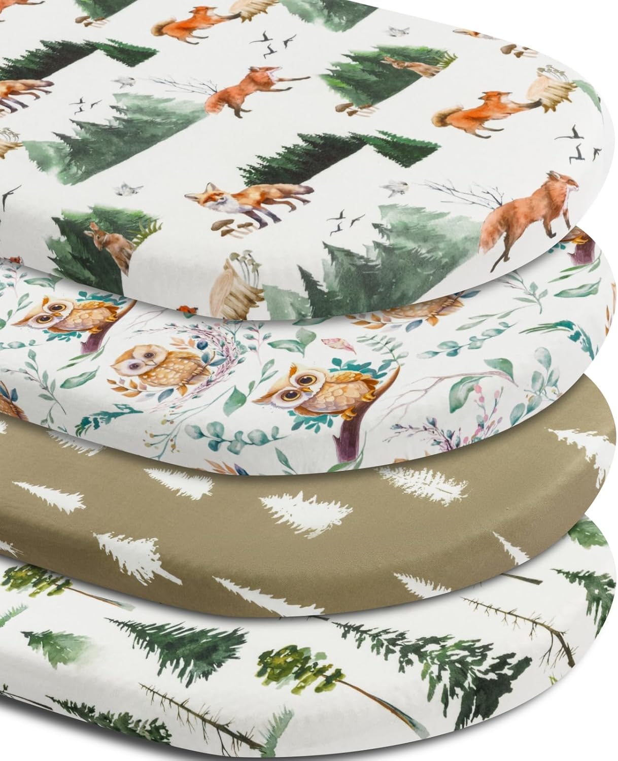 4 Pack Sheets Woodland Forest Animals Wood Neutral