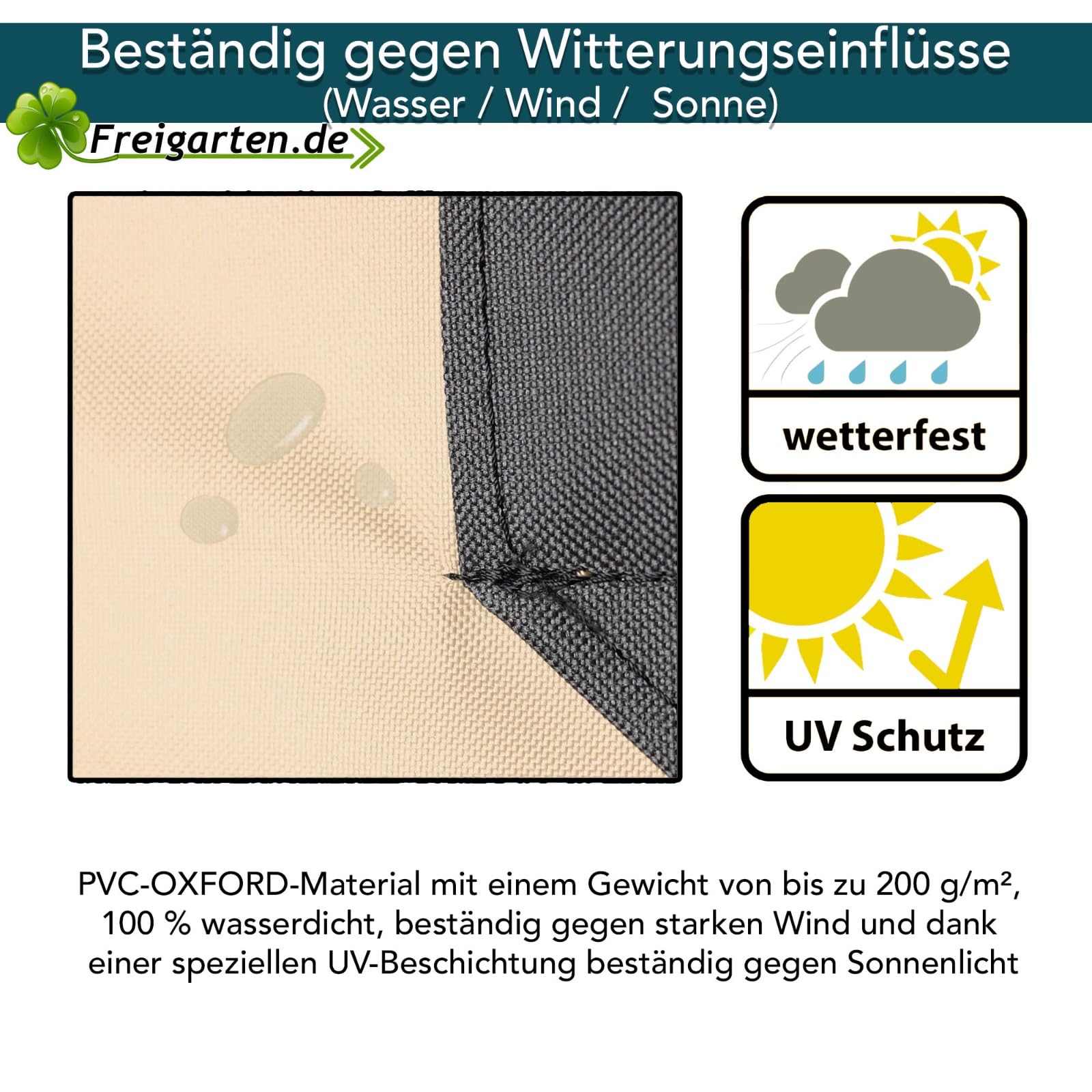 Universal Sonnendach für Hollywoodschaukel Dach-Plane für Garten-Schaukel Dachplane Ersatzdach (Beige)