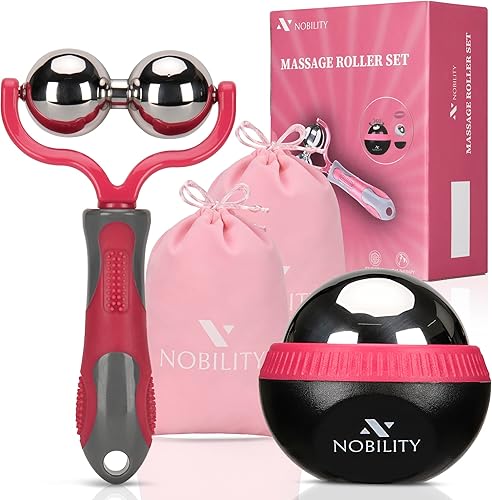 Nobility Rodillo de bola de masaje hielo frío y caliente para el tejido profundo y el dolor muscular para aliviar la rigidez y el estrés, cuerpo,