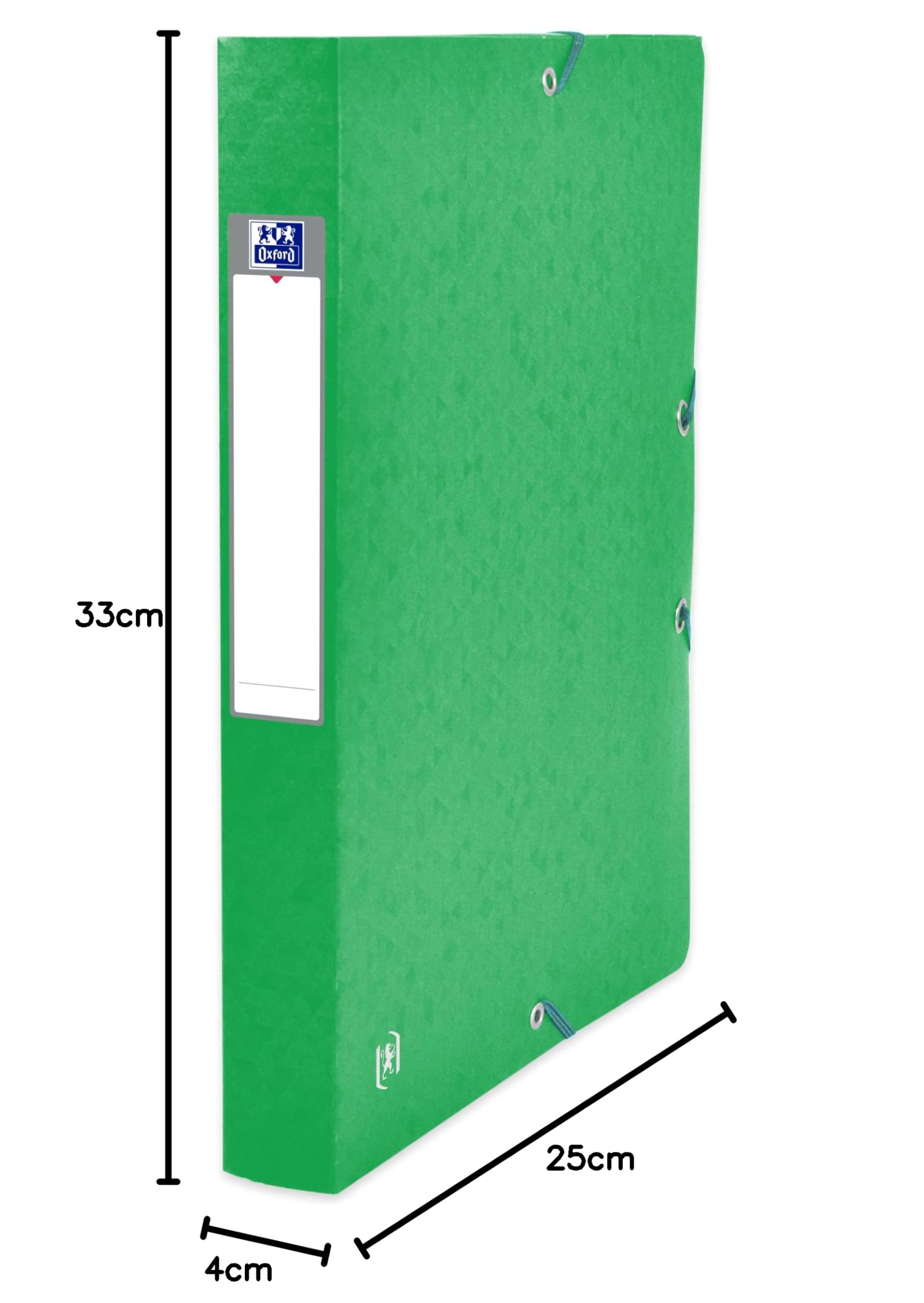 Oxford Sammelbox A4, Top File +, aus Karton, 4 cm Rückenbreite, grün, 9 Stück