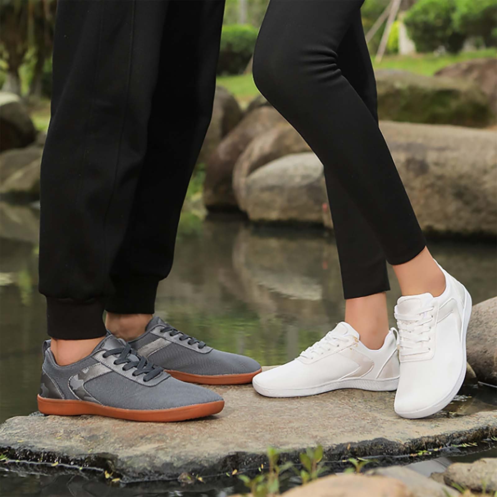 Scarpe da Ginnastica da Donna Comode Leggere Sneakers Bianche Donna | Calzature Atletica in Tessuto Sintetico per Camminata Nordica Scarpe Ginnastica Concezione Ergonomica Fibra Ecologica
