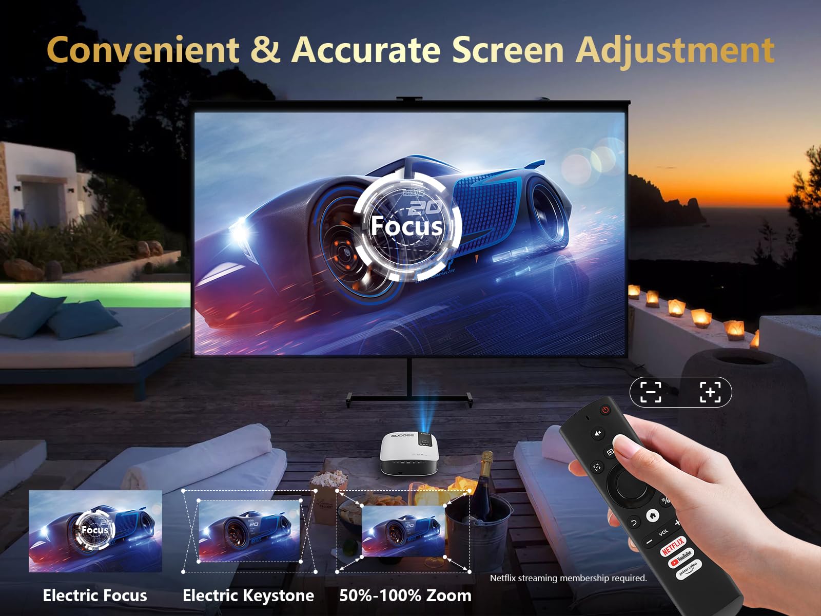 Amazon.com: GOODEE Native 1080P Smart Projector with WiFi