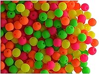 Vista 12 de SCARA - Cuentas redondas de vidrio checo de 0.35 onzas (0.08 pulgadas), cuentas de vidrio neón (activas con rayos UV) para hacer joyas y pulseras