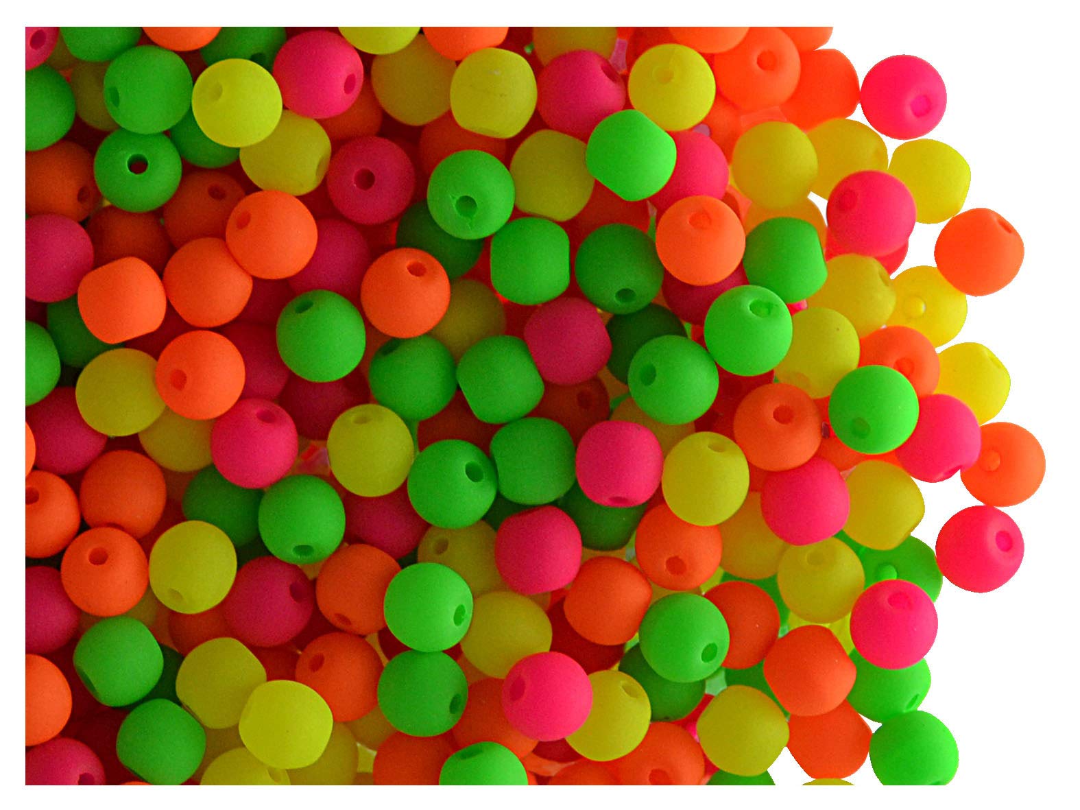 Perles 3mm Estrella Neon au fini UV actif pour bijoux de festival