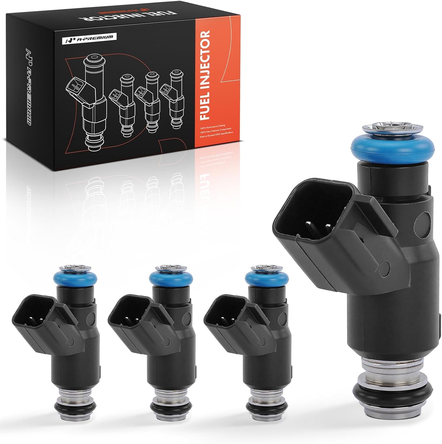 A-Premium Fuel Injectors Compatible with Chevrolet Chevy Aveo 2007-2008, Aveo5 2007-2008, 1.6L 4-PC Set