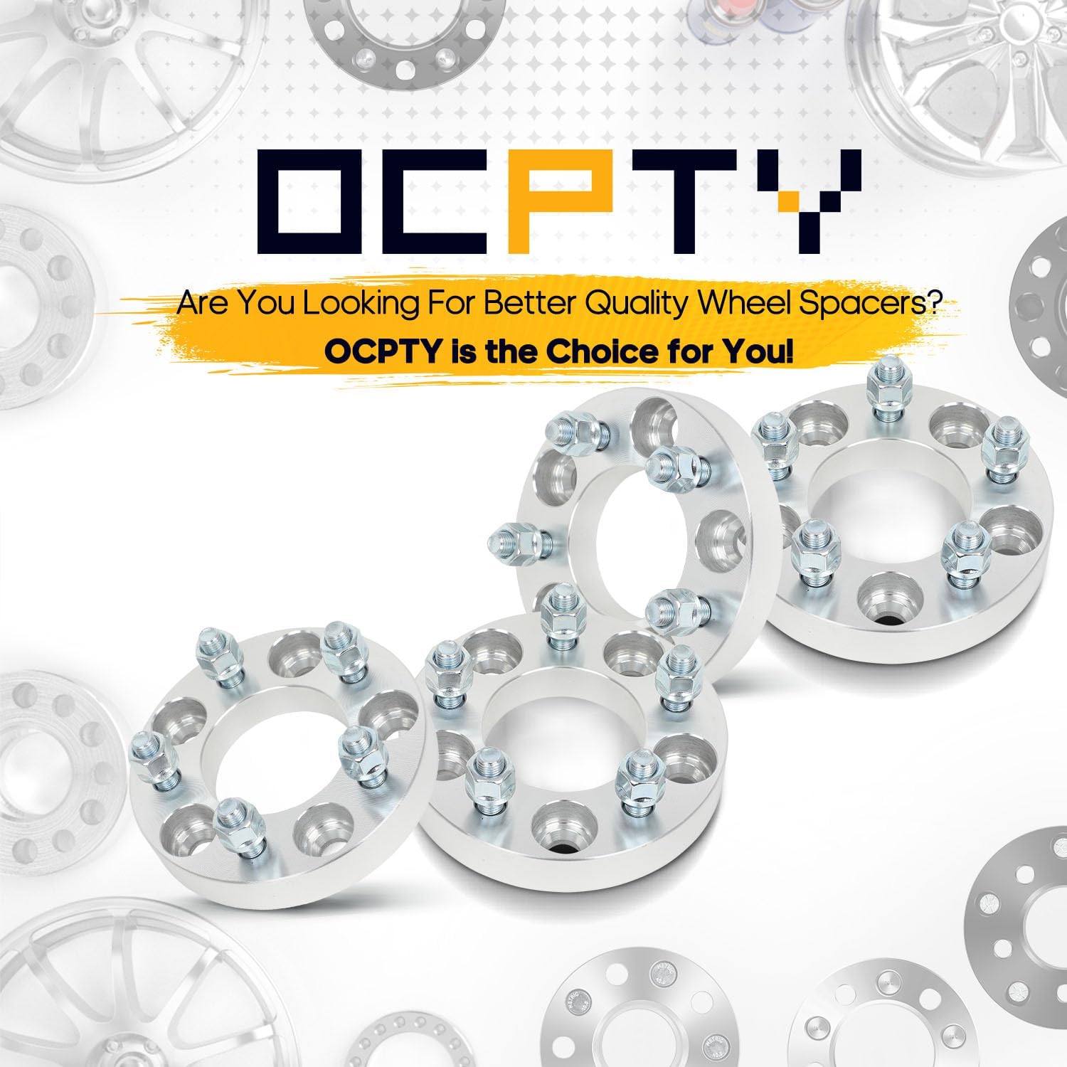 OCPTY 4 PCS 1" Wheel Spacers 5x4.5 to 5x110 Wheel Adapters 5x114.3 to 5x110 with 12x1.5 Studs fits for 1973-2021 for Honda Civic 1976-2021 for Honda for Accord 1992-2015 for Toyota for Camry