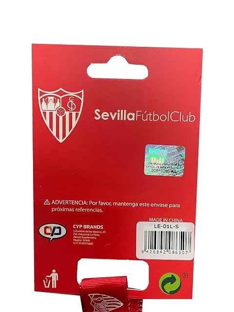 Foto 4 de 4 de Sevilla Fútbol Club - Correa para Perro, Talla L, Producto Oficial, Poliester, Color Rojo (CyP Brands)