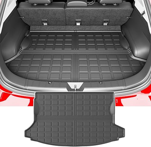 Vista 7 de powoq Tapete de Piso Compatible con Subaru Crosstrek Impreza 2018-2023 Tapete de Carga Forro de Piso TPE Protector de Asiento Trasero Forro de Carga