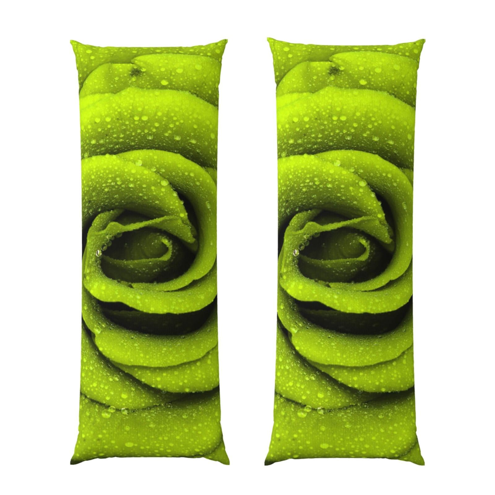 Taie d'oreiller décorative rose verte pour protéger et embellir votre grand traversin
