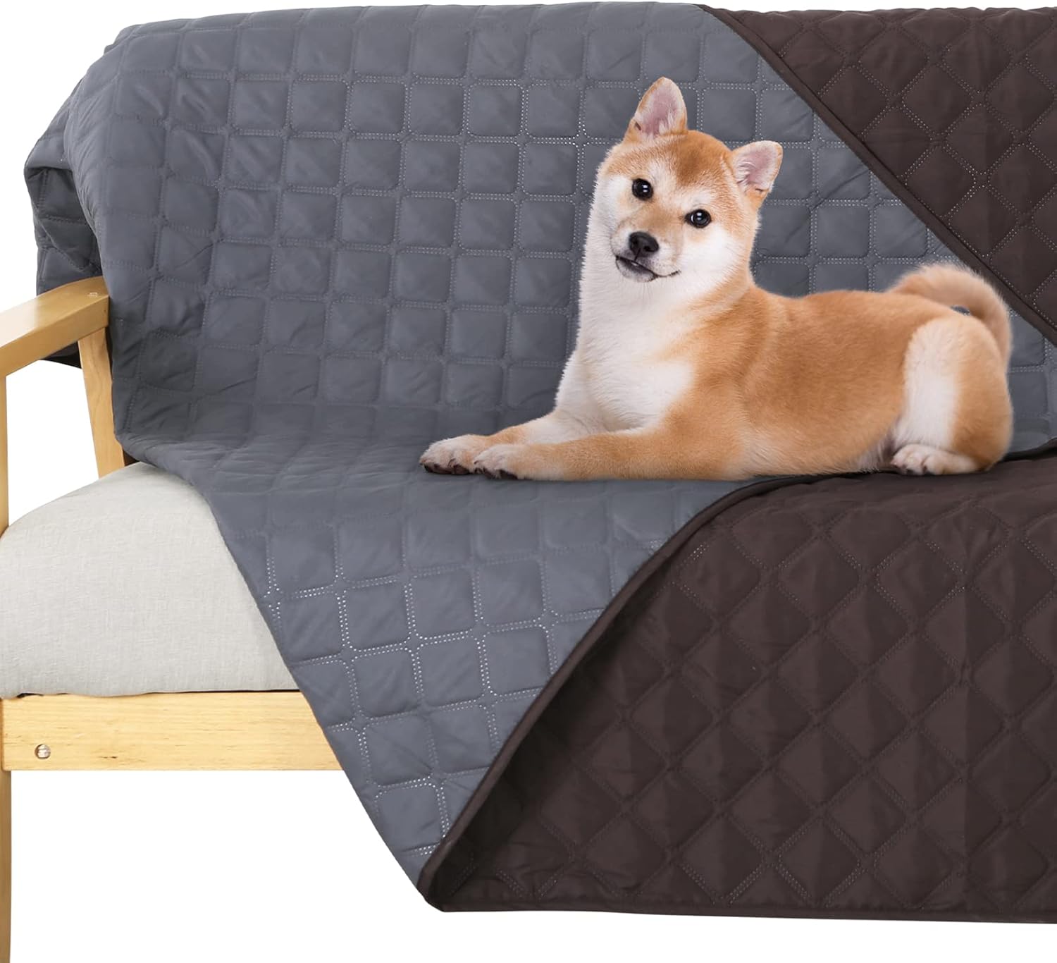 ThermaSnug Waterproof Dog Bed Cover for Small Medium Large Dogs, 4-Layer Washable Pet Blanket Cat Mat, Protector for Furniture Bed Couch Sofa, 102x82 inch, Mocha… : Pet Supplies