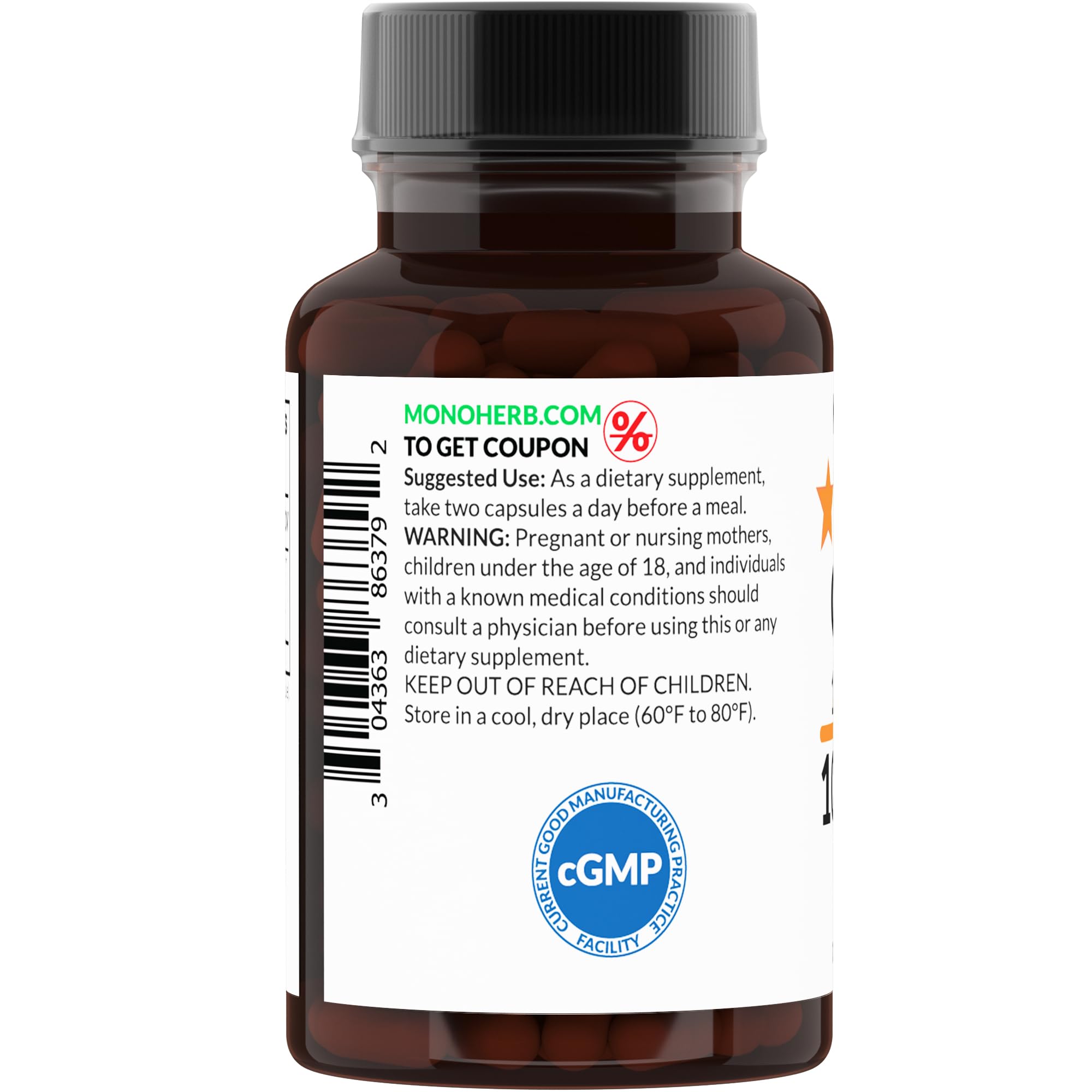 Ginger 10:1 Extract - 1000 mg per Serving - Serving Size: 2 Capsules - 45 Servings per Bottle — Amazon image 3