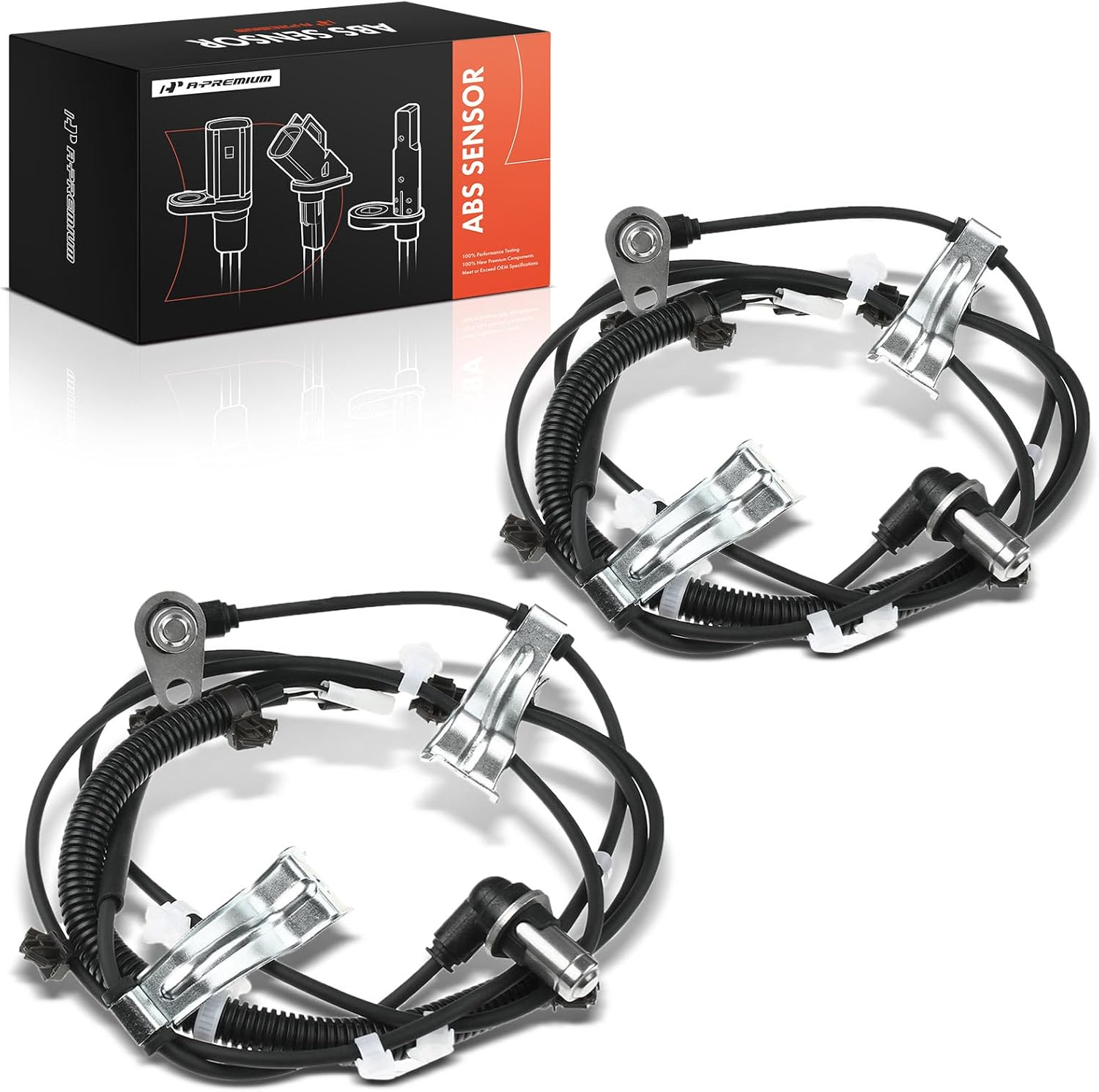 A-Premium 2PC Set Rear ABS Wheel Speed Sensor Compatible with 1999 2000 2001 2002 2003 2004 Chevy Chevrolet Tracker [Sport Utility] - Rear Driver & Passenger Side, Replace# 30023819