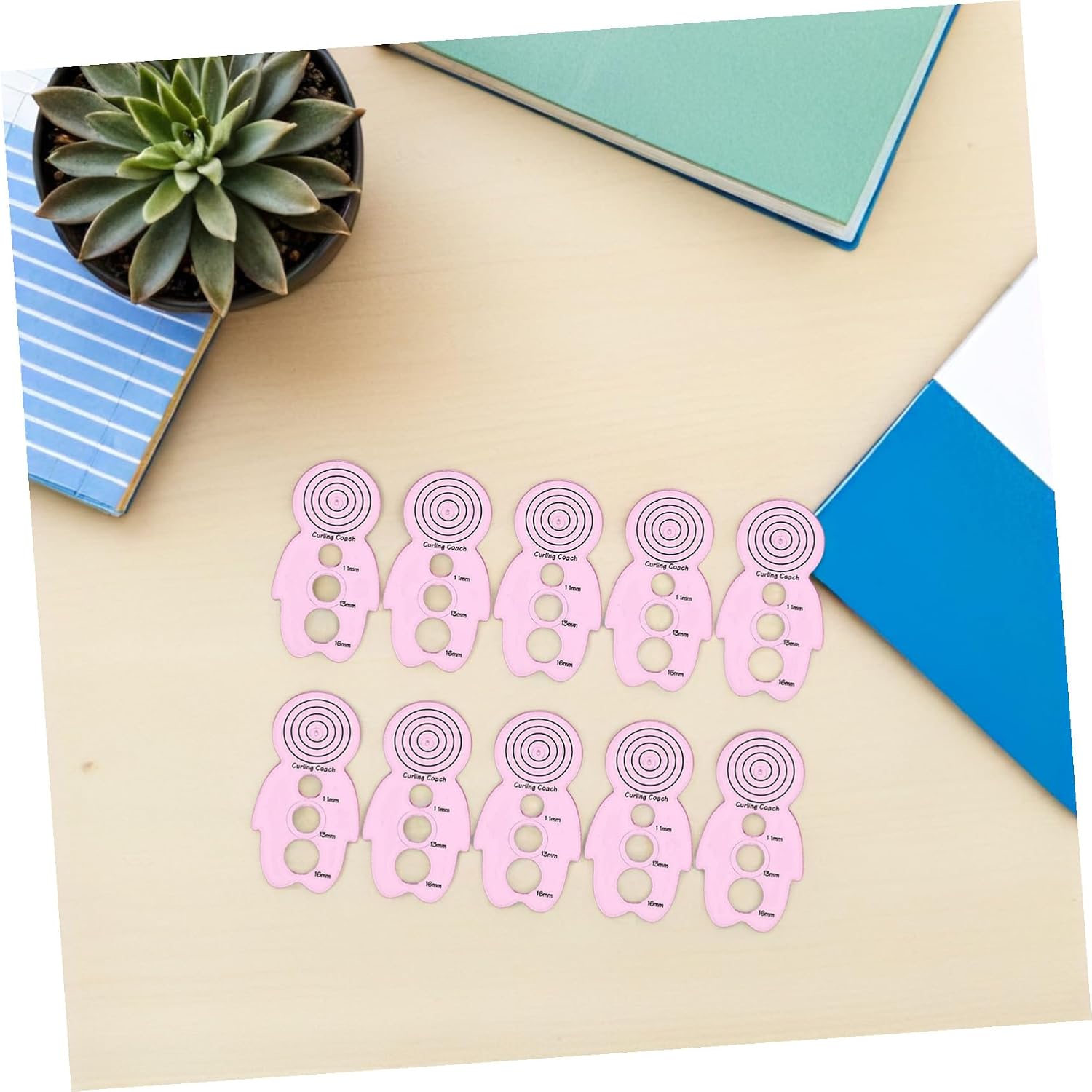 Paper Quilling Tool 10 Pcs Pink Plastic DIY Craft Accessory