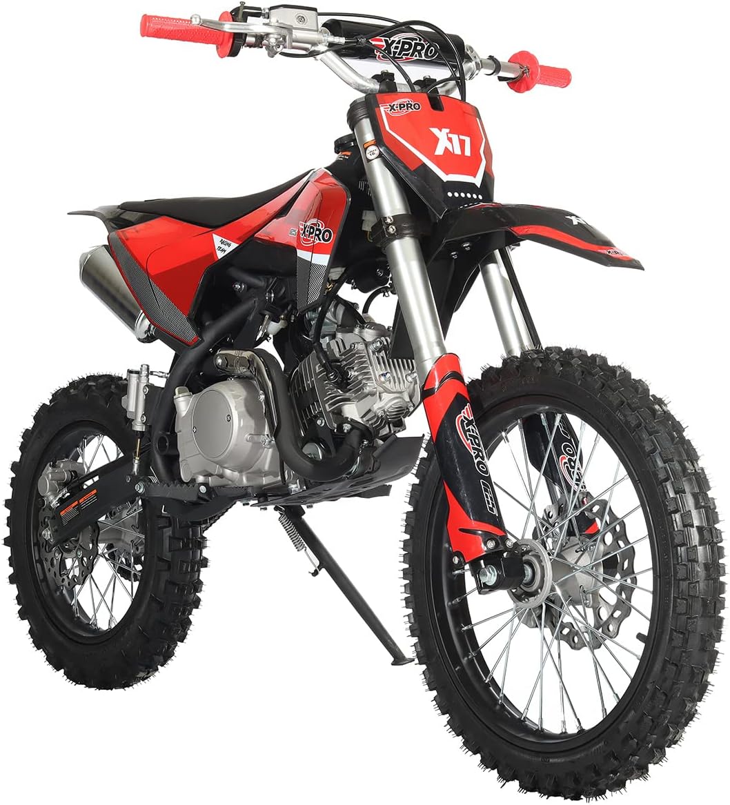 X-PRO X17 125cc Automatic Transmission Dirt Bike with Electric Start, Big 17"/14" Tires!