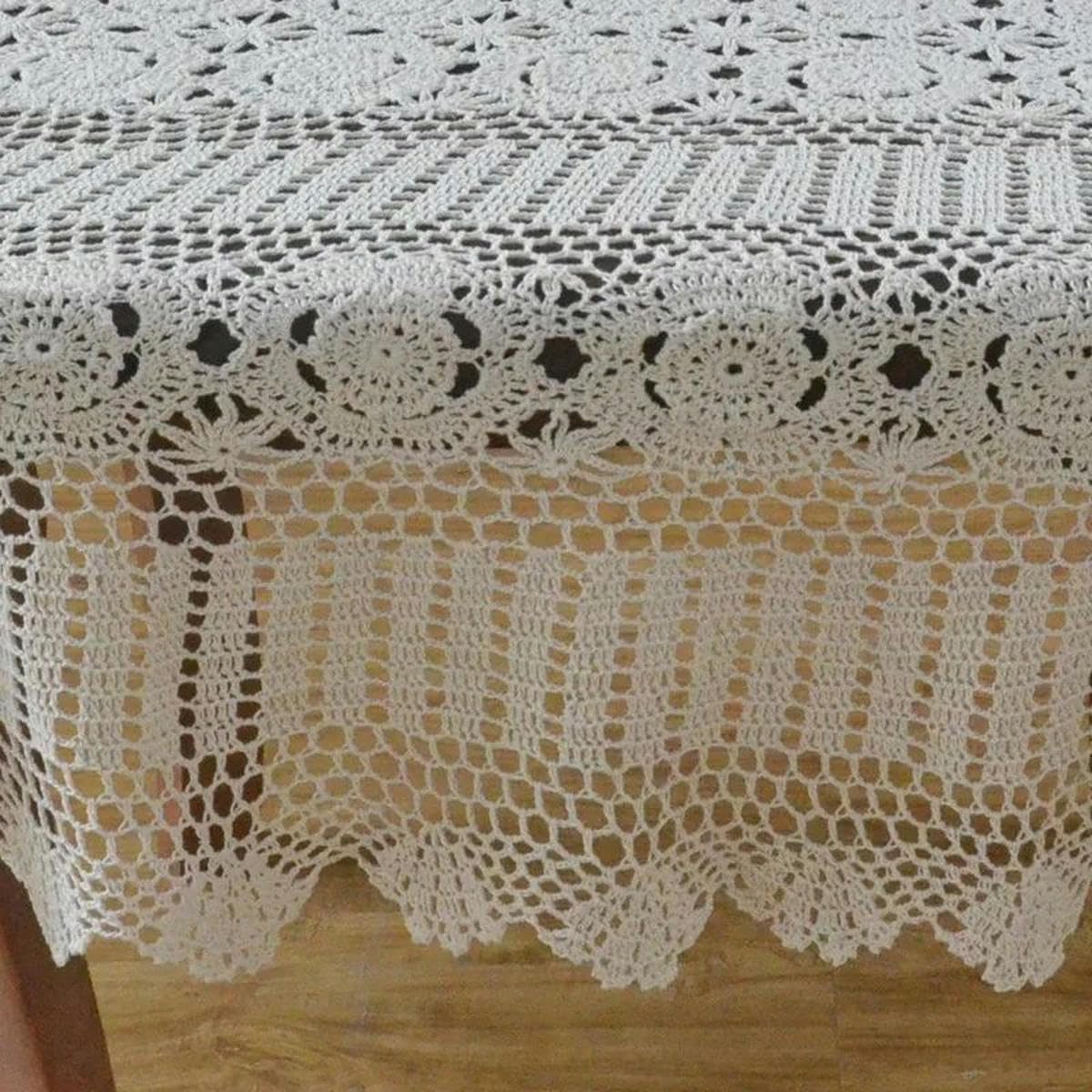 Tovaglia ovale fatta a mano all'uncinetto, in pizzo di cotone bianco, extra lunga, 110 x 160 cm, perfetta per sala da pranzo, elegante decorazione per la casa ed elegante