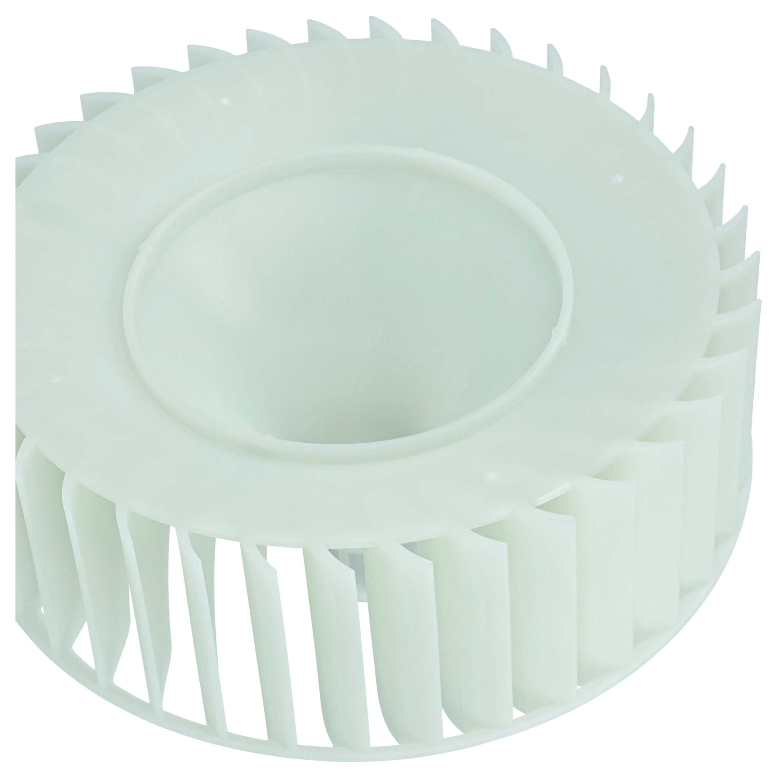 vhbw Lüfterrad kompatibel mit Samsung DV80N62552W/ET, DV80N62532W/ET, DV80N62532W/EN Trockner, Wäschetrockner - 14,8 cm Turbine Weiß