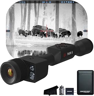- ATN Thor 5 LRF 320 Smart HD Thermal Scope with Gen 5 320x240, 12 Micron, 60Hz Sensor | Built-In Laser Rangefinder, Ballistic Calculator, Video Recording, One Shot Zero | Exclusive Signature Series Kit