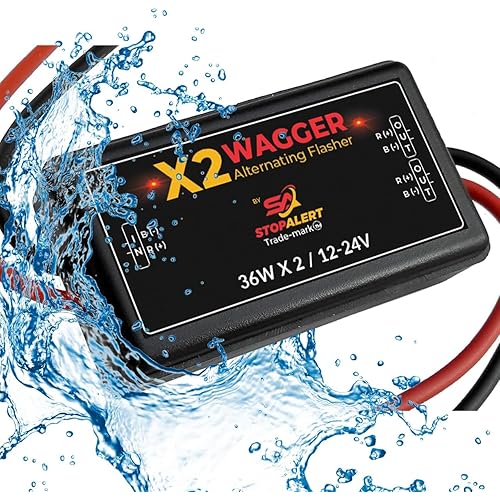 New X2 Wig Wagger Alternating Flasher Relay - Waterproof Universal Emergency Police Ambulance Car Controller LED Strobe Light Box Kit- Universal Wig Wag Strobe Flasher -12-24V