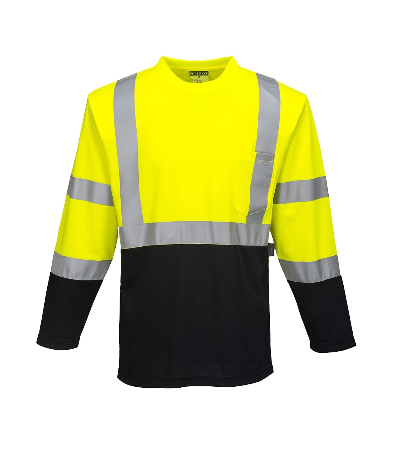 Portwest S396 Iona Plus Short Sleeved T Shirt High Visibility Moisture Wicking Workwear with Segmented Reflective Tape, Red, 3 XL
