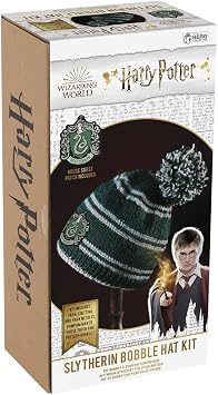 Slytherin Hogwarts House Beanie Hat Kit | Harry Potter Wizarding World Knitting Kits