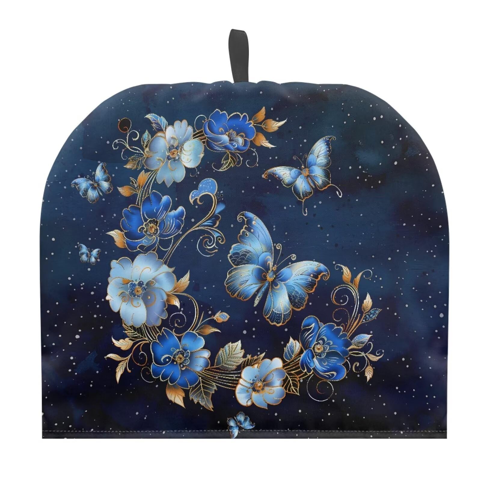 Drnuikhe Teapot Warmer Tea Pot Cozies, Floral Butterfly Teapot Dust Cover Dust Proof Tea Kettle Cover with Hanging Loop Warm Keeper Tea Cosy for Tea Coffee Drinkers