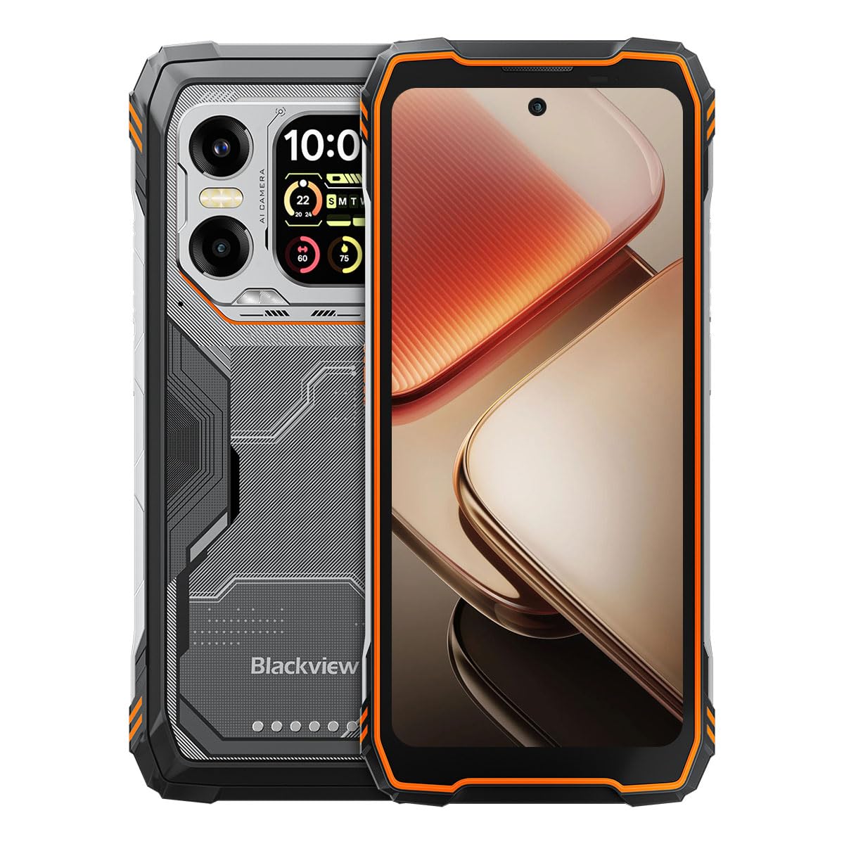 Blackview XPLORE X1 | 6,78" FHD+ 120Hz | 36GB RAM + 256GB (2TB) | Naranja | Smartphone Rugged 5G | 50MP + 108MP + 20MP Night Vision | 10000mAh | IP68/IP69K | NFC | Garantía de 2 años