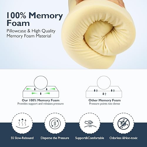 Miniatura 5 de noillab Almohadas de cama para dormir, almohada original transpirable para dormir, almohadas refrescantes de espuma viscoelástica suave para