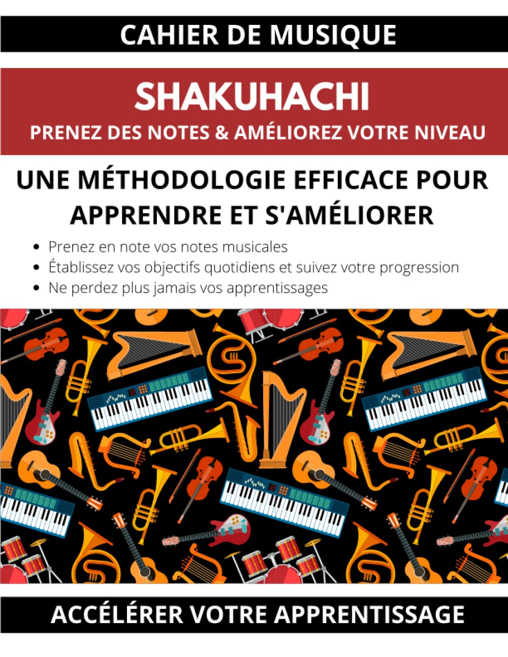 Buy Cahier de musique shakuhachi prenez des notes & améliorez votre
