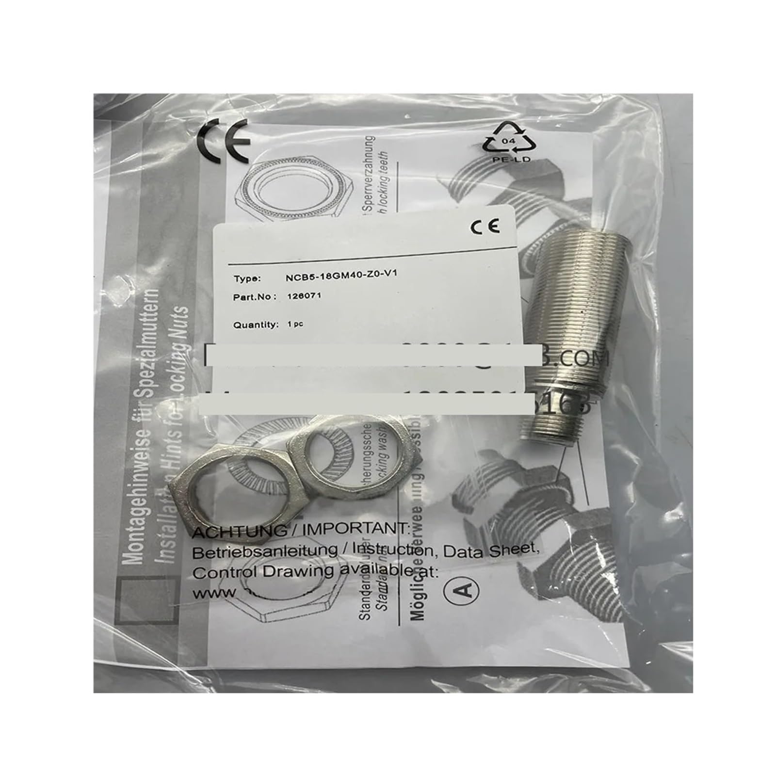 NCB5-18GM50-Z5 capteur inductif cylindrique pour détection industrielle M18 - 3