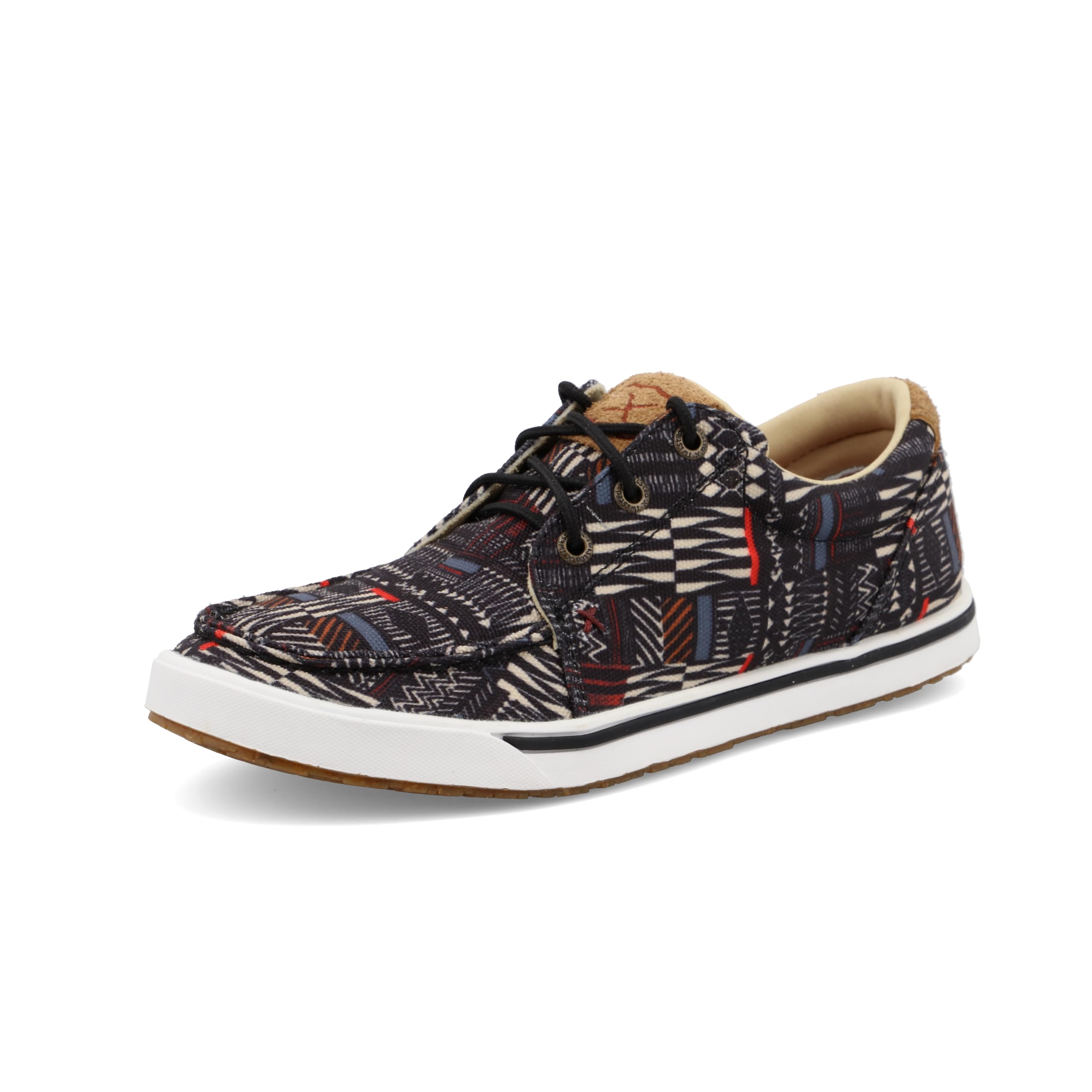 Twisted X Women's Kicks Lace Southwestern Sneaker Moc Toe - WCA0056 8 1/2 M US Black