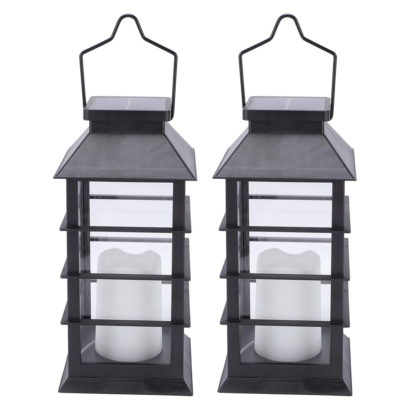 Lanterne Solaire LED de Jardin, Flamme Scintillante Décorative