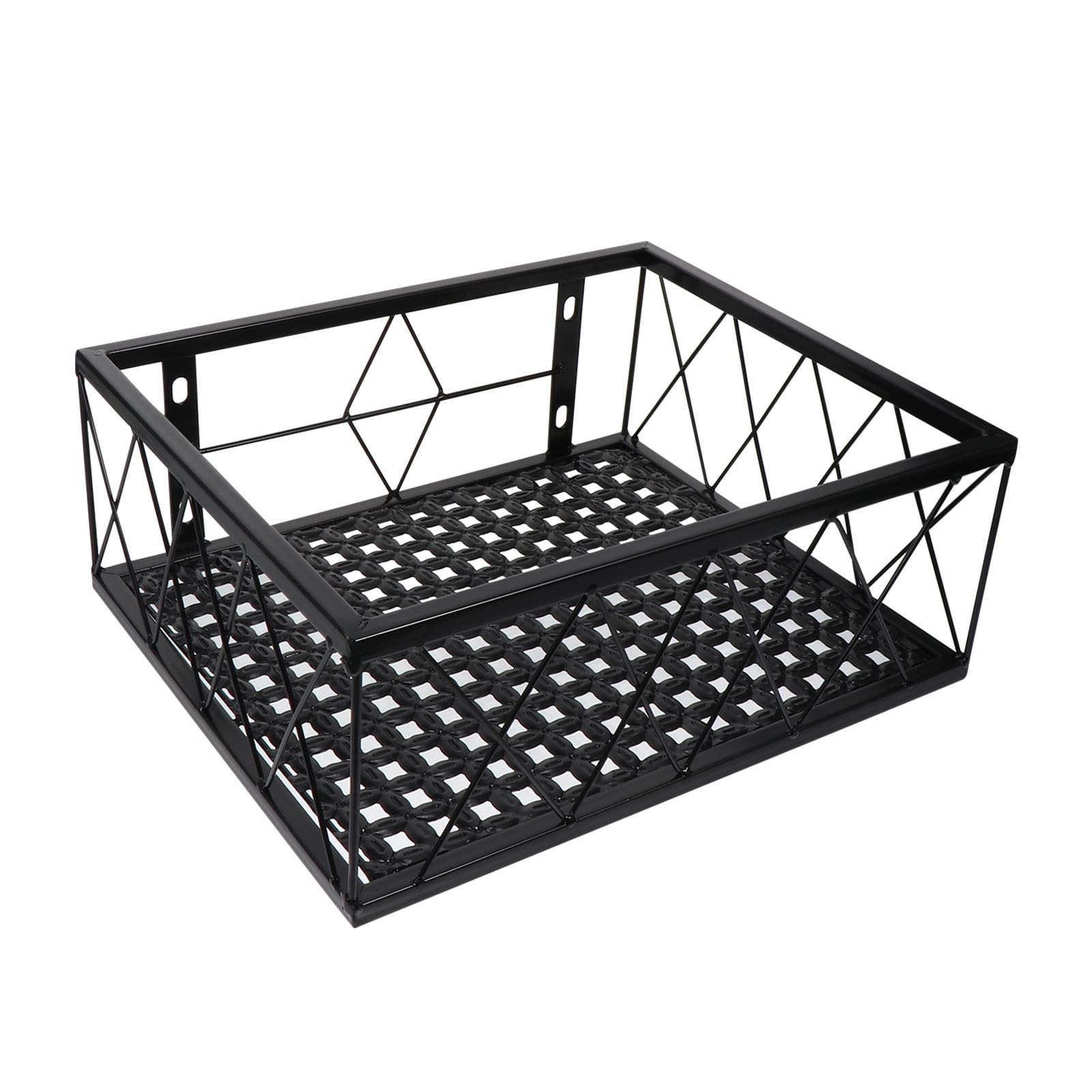 Supporto per Vasi da Balcone in Metallo Nero, Robusto e Decorativo