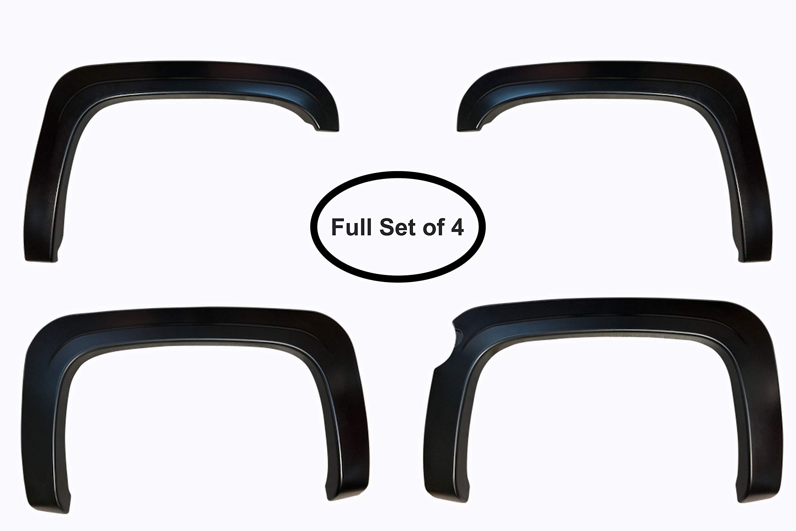 Factory / OE Design Fender Flares for 2007-2013 Chevrolet Silverado. Set of 4 (Short Bed (5'8") Models)