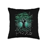 Binary Hacking Coding Software Programming Binary Code Tree Computer Science Technology Coder Throw Pillow, 16x16, Multicolor